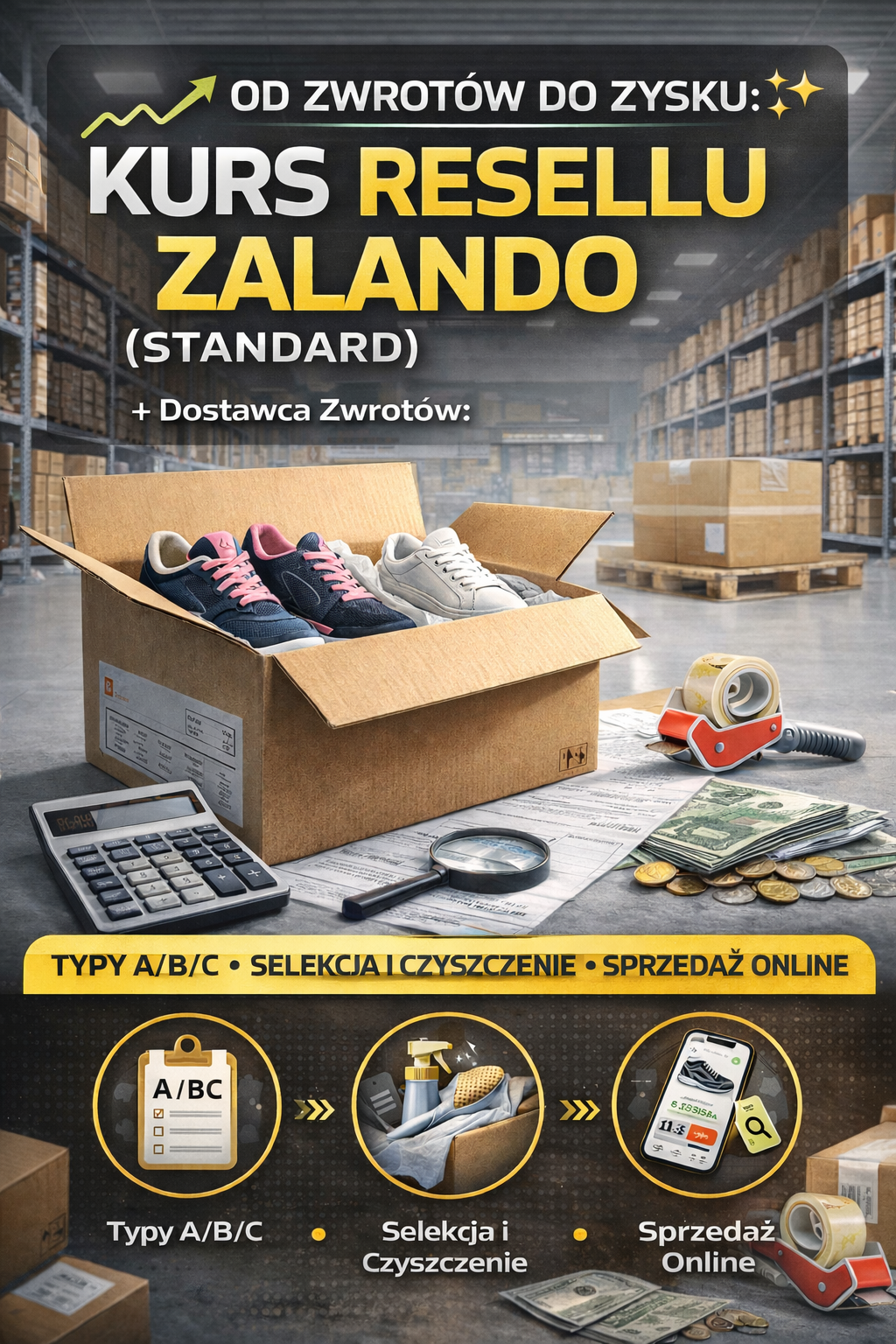 Kurs Resellu Butów i Ubrań ze Zwrotów Zalando (Wersja Standard) + Dostawca