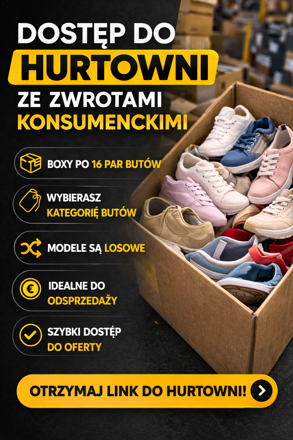 Hurtownia butów – zwroty konsumenckie Dostęp do dostawcy